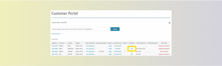 DBS online dashboard