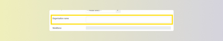 DBS online organisation name field