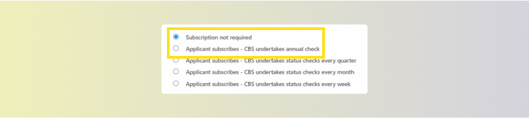 DBS online update service options