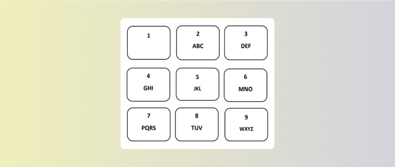 Keypad display for entering language