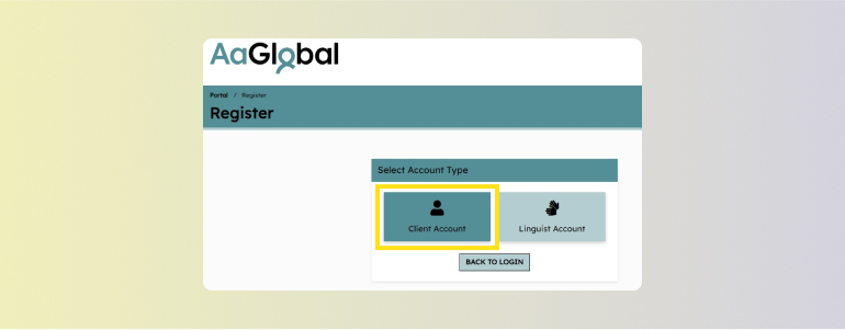 Choose your account type