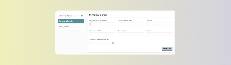 Add your organisation details