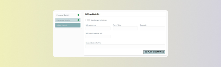 Add your billing details